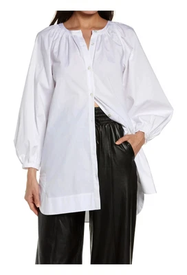 $120 • Buy $250 STAUD Vincent Tunic Shirt TOP BLOUSE COTTON MODERN WHITE XL (14-16)