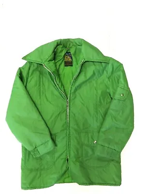 70s/80s Vintage A.O.C. Men's Full Zip Jacket - Green Ski/hunting Jacket Coat  • $23.96