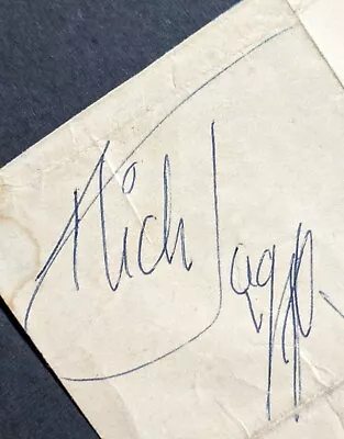 Mick Jagger Autographed Signed Note Rolling Stones JSA LOA Vintage Rock Music • $500