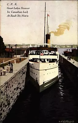 Canadian Pacific Railway Steamship Great Lakes Steamer~Art Deco Artist Gillespie • £8.28