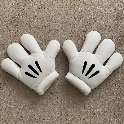 Disney Parks White Mickey Mouse Gloves Plush Hands 10” Minnie Hands • $14.99