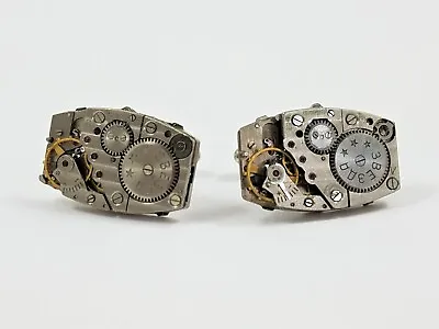 Zvezda Watch Movement Cufflinks Wedding Groomsmen Steampunk Russian Soviet Mecha • $16