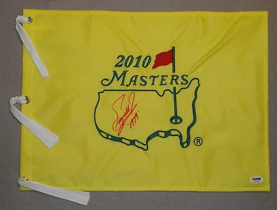 Fuzzy Zoeller SIGNED PGA 2010 Masters Pin Flag + 1979 Win PSA/DNA AUTOGRAPHED • $220