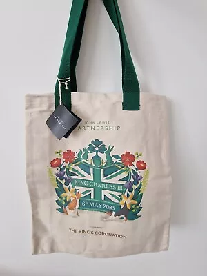 John Lewis Waitrose Coronation Tote Bag King Charles III | Limited Edition • £15.99