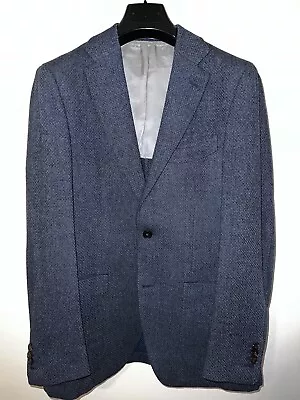 RARE Suitsupply Carlo Barbera Blue Havana Blazer Sz 38R • $89