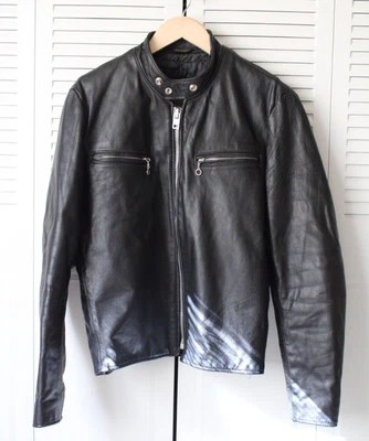 $120 • Buy Vintage Excelled Leather Jacket Single Rider Racer Biker Size 38 / S Made In USA