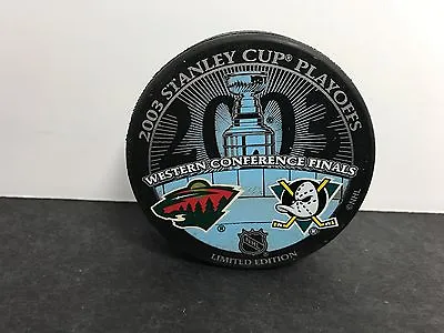 2003 Stanley Cup MIGHTY DUCKS Of ANAHEIM Vs Minnesota Wild Limited Edition Puck • $9.95