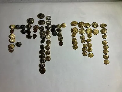 LOT Of 77 VINTAGE MILITARY METAL BUTTONS? • $13