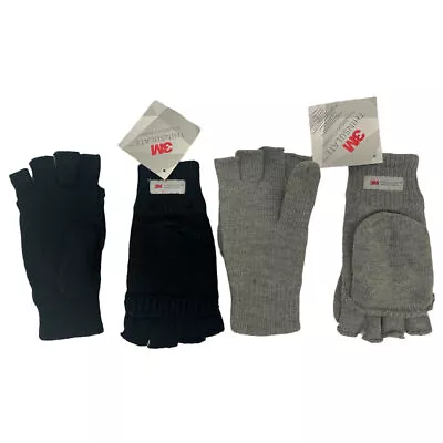 3M THINSULATE Lined Women's Knit Fingerless Gloves Convertible Mittens 2 Pack • $17.99