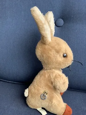 Eden Toys USA Vintage Brown Plush Bunny Rabbit Musical Wind Up • $45