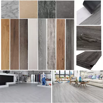 1/3/5m² Modern Self-adhesive Wood Effect Floor Planks Marble Tiles PVC Flooring • £39.99