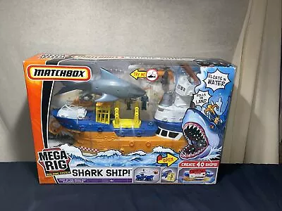 Matchbox Mega Rig Shark Ship Adventure Set - Large - Free Shipping • $129