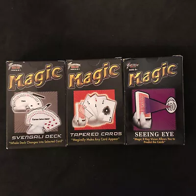 Lot Of 3 Sets Magic Playing Cards Tricks: Tapered Svengali & Marked Deck • $16