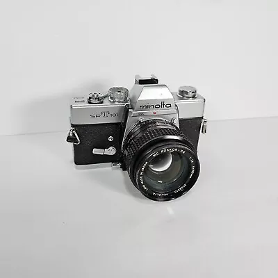 Vtg MINOLTA SRT 101 35mm SLR Film Camera With MC Rokkor 50mm F1.4 Japan Metal  • $49.95