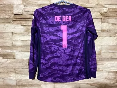 MANCHESTER UNITED 2019 GOALKEEPER FOOTBALL SHIRT SOCCER ADIDAS #1De Gea Sz 9-10Y • $27.99