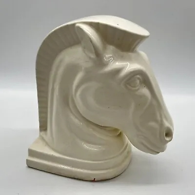 Vintage Horse Head Bookend White Japan Art Deco Awesome #178 • £14.45