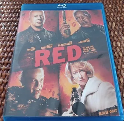 RED (Blu-ray 2010) Bruce Willis Morgan Freeman John Malkovich Helen Mirren  • $1.25