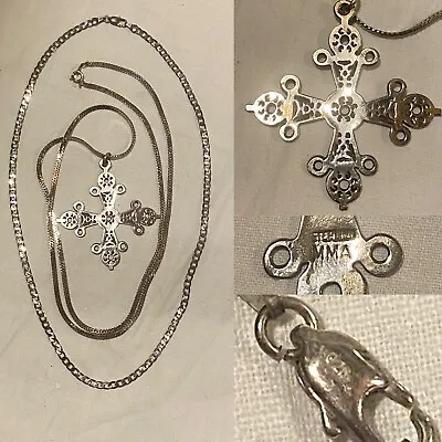 Vtg MMA Metropolitan Museum Of Art Sterling Silver Cross Pendant Necklace(s) Y6 • $49.95