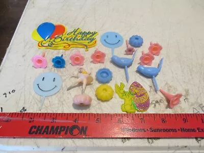 Vintage Lot Of Misc Plastic Cupcake Cake Toppers • $2