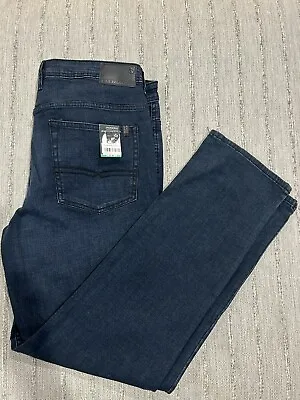 Buffalo David Bitton Men's Jackson-X Straight Fit Stretch Jeans Dark Blue 38x34 • $20