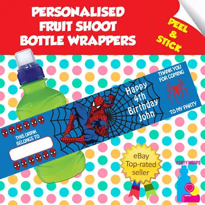 £2.25 • Buy PERSONALISED SPIDERMAN Birthday Party Stickers & Wrappers & MORE!
