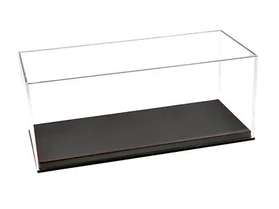 Black Leather Base Acrylic Display Case Fits Diecast 1:18 Scale Models - MJ35015 • $54.95