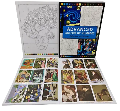 Advanced Colour By Numbers Masterpieces Colouring Book Adult Children's   • £3.99