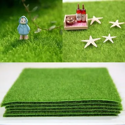 £2.41 • Buy Garden Decor Artificial Moss Green Grass Mat Turf Fake Carpet Lawn