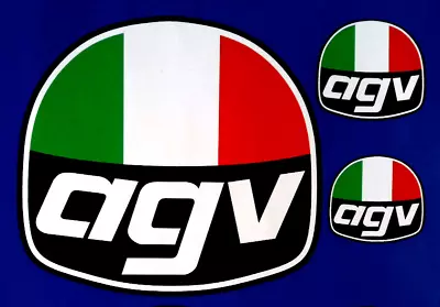 3x Compatible With Agv Motobike Racing Helmet Tt Motogp Vinyl Stickers • £3.99