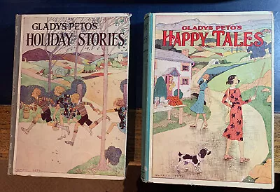 Vintage Gladys Peto 1930’s Books Art Deco X2 Holiday Stories & Happy Tales • $94.16