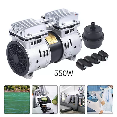 Oilless Vacuum Pump Oil Free Air Compressor Piston Compressor Pump 550W 67 L/min • $106.40