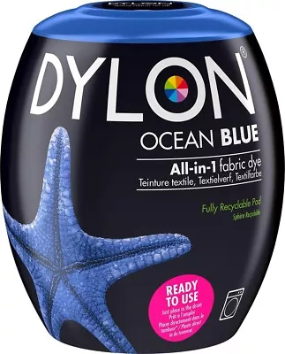 DYLON Washing Machine Fabric Dye Pod For Clothes & Soft Furnishings 350g – Blue • £7.20