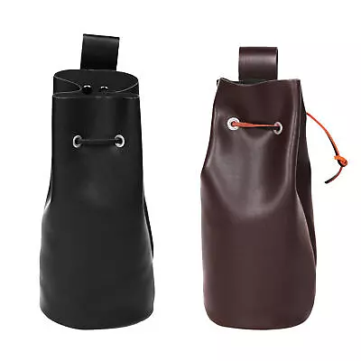 1Pcs Medieval Leather Drawstring Belt Pouch Handmade Coin Storage Pouch • $12.96