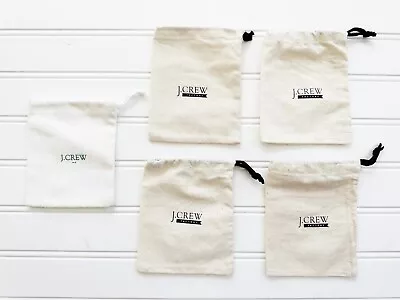 J Crew & J Crew Factory Lot Of 5 Small Jewelry Dust Bag Pouch Cream • $10