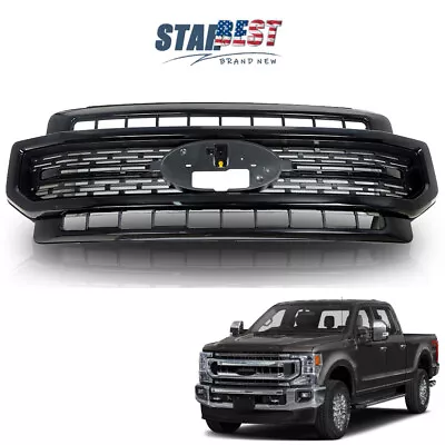 Fit For 2020 2021 2022 Ford F-250 F-350 Super Duty Sport Glossy Black Grille • $253.56