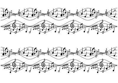 £3.75 • Buy Edible Music Notes Cake Border Cake Wrap Icing Topper Decoration