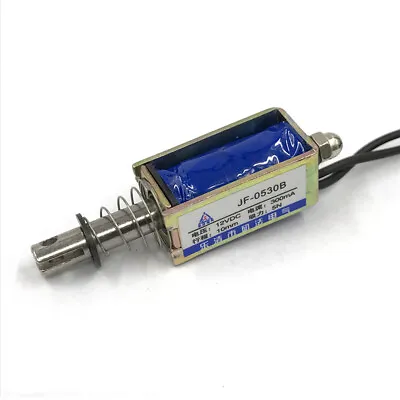 Micro Mini DC Solenoid Valve Electromagnet DC 12V Spring Push-Pull Through Type • $3.88