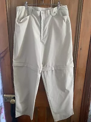 Regatta Size 18(fit 16 Better) Cream Walking Trousers With Zip Off Legs • £6