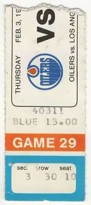 1983 EDMONTON OILERS Vs LOS ANGELES KINGS Ticket Stub MARCEL DIONNE 2 Goals 2/3 • $24.99