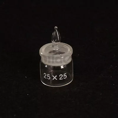 2pcs 25x25mm Diameter X Height Lab Glass Weighting Bottle With Ground Glass Lid • $3.70