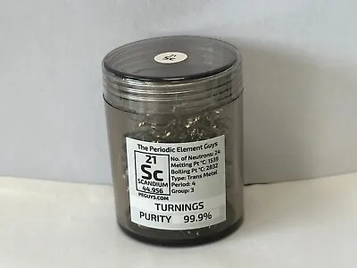 Rare Earth Metal Turnings Scandium Yttrium Gadolinium Terbium Dysprosium Holmium • $24