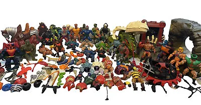 Vintage He-Man Masters Of The Universe MOTU Figures Huge Lot Accessories Weapons • $225