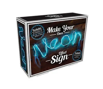 Make Your Own Neon Effect Sign 3M Neon String Light Message Kit BLUE • £14.99