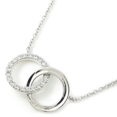 £735.17 • Buy Tiffany & Co. Necklace Double Interlocking Circle 2 Rows Diamond 750WG