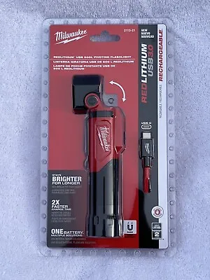 Milwaukee REDLITHIUM™ 500 Lumen USB Pivoting Flashlight (2113-21) • $65