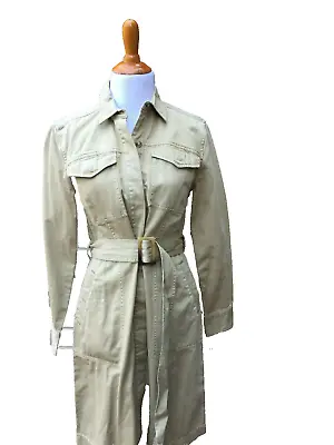 Jcrew Size 4 Camel Long Belted Trench Style Women Coat Top Jacket Women 4 C • $97.49