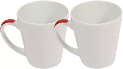 2x BIALETTI MUGS TEA & COFFEE 300ml ITALIAN DESIGNER DRINK CUPS PORCELAIN **NEW* • £8.99