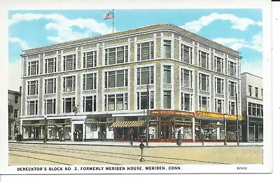 Derector's Block #2. Formerly Meriden House Meriden CT Vintage 1920 Postcard • $4