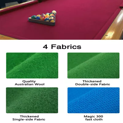 Pool Table Felt Billiard Cloth 7/8/9ft - Fast Billiard Felt W/ PRE-CUT RAILS • $33.10