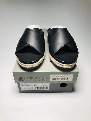 Women's Leather Sandals Black Summer Adam Tucker By Me Too Size 6 Regular • $26.84
